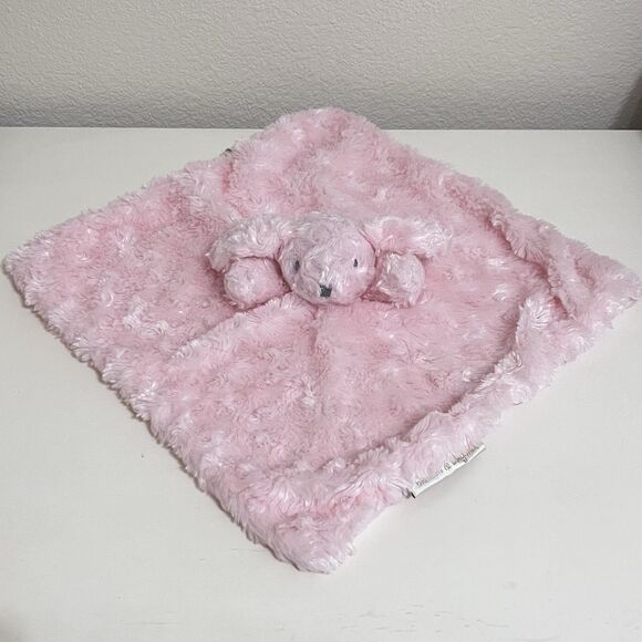 Blankets & Beyond Pink Puppy Dog Security Blanket Lovey Rosette Swirl Lovie - Picture 4 of 8
